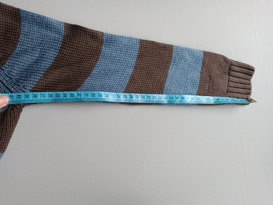 Petit Bateau sweter 8 lat 100% wełna brązowy
