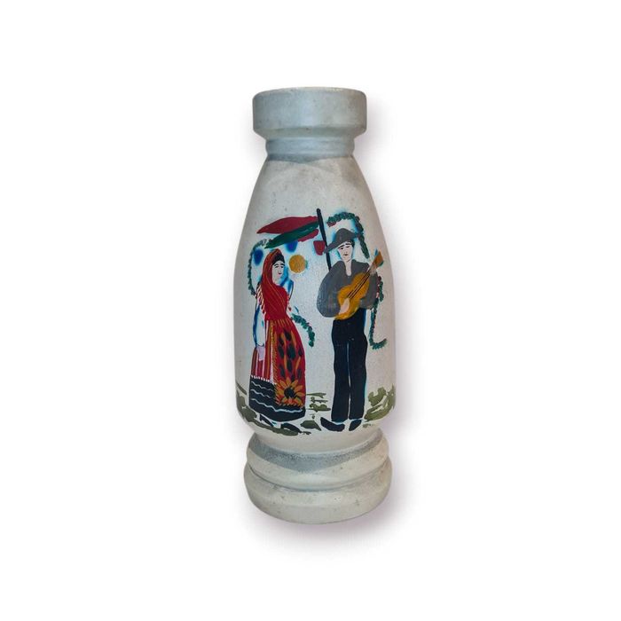 Jarra Decorativa Faiança Pintada à Mão – Cena Tradicional