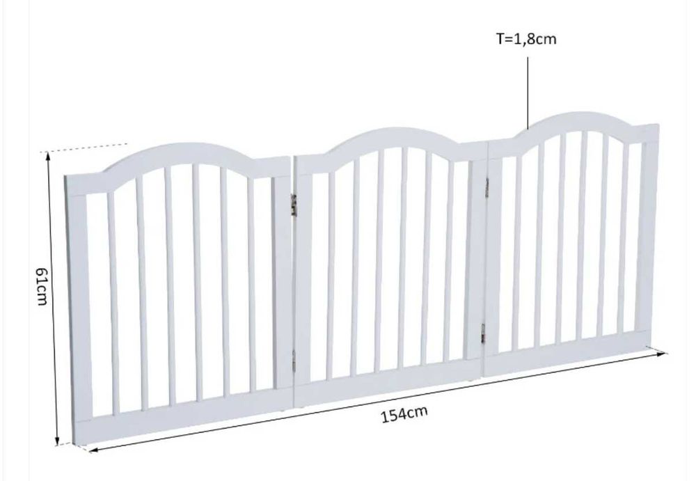 PawHut bramka barierka dla szczeniąt biała