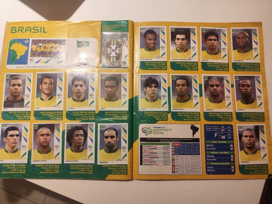 Caderneta Panini FIFA World Cup Alemanha 2006 – 100% COMPLETA – Messi & Ronaldo 1º Mundial