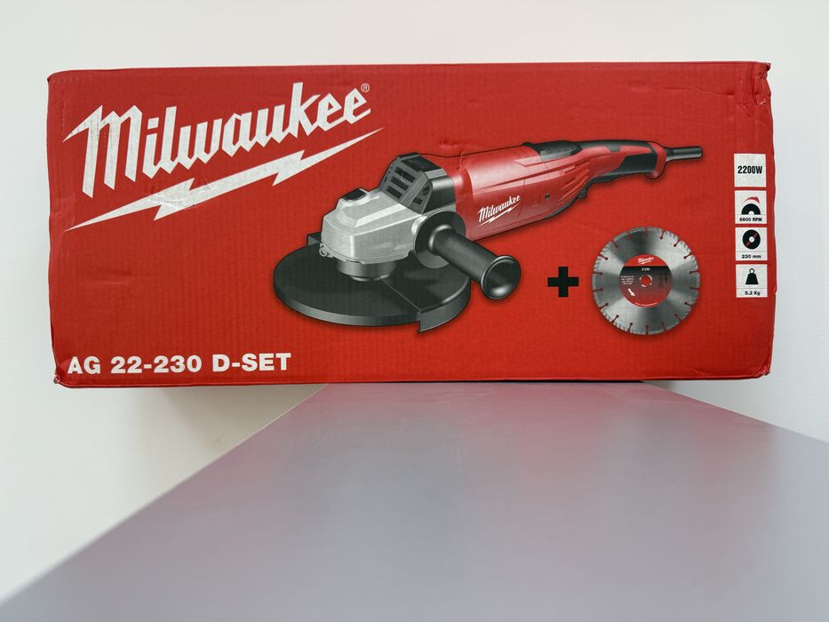 Болгарка Milwaukee AG 22-230 D-SET(4933440292)