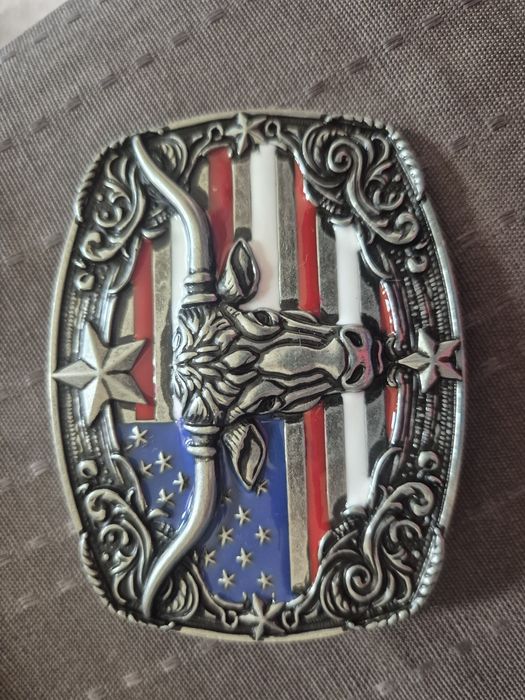 Nowa klamra metalowa kowbojska Western Texas Donald Trump MAGA