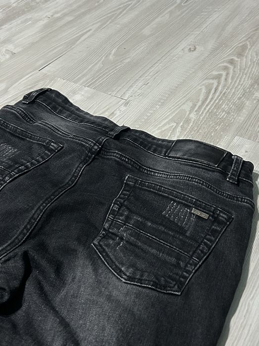 Spodnie jeansowe slim fit amiri drip haft