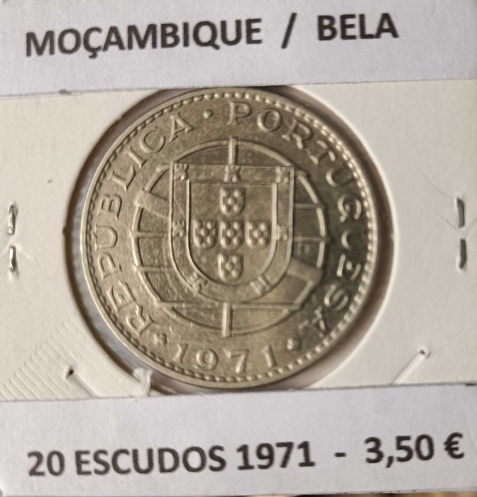 2 Moedas Portuguesas 20 Escudos ( Níquel ) da Ex Colónia de Moçambique