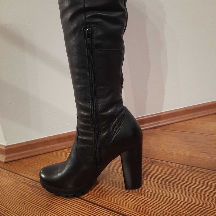Buty kozaki skóra naturalna rozmiar 37