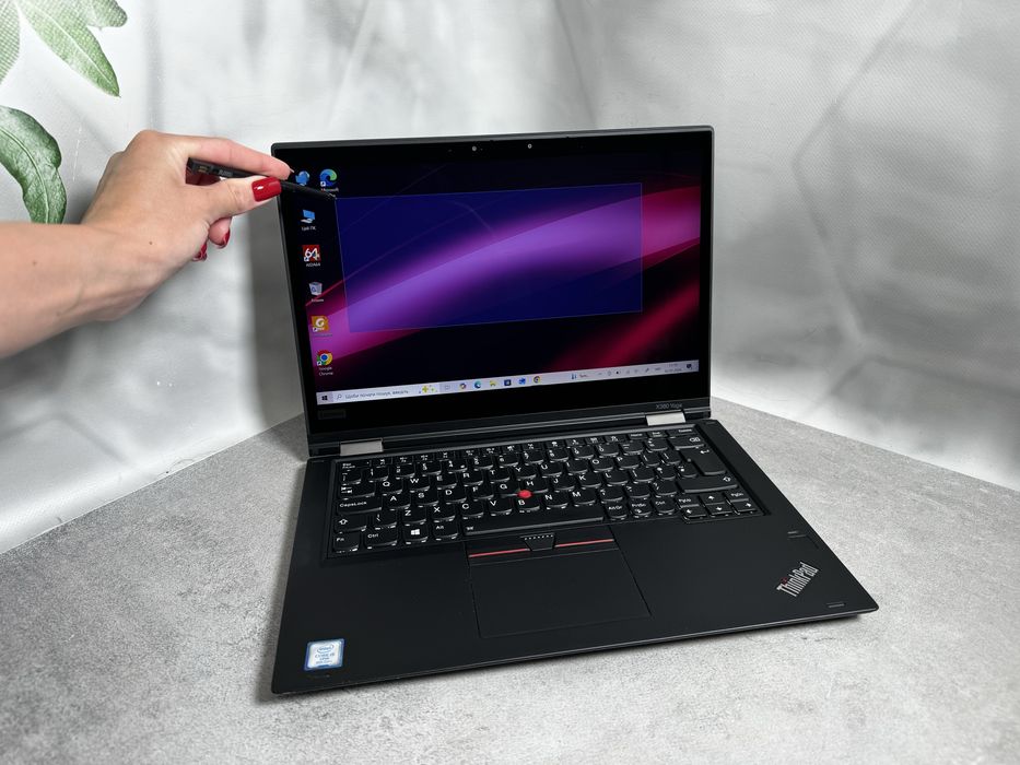 Сенсорний ноутбук Lenovo ThinkPad X380 Yoga / i5-8250U / 8GB / 128GB M.2 SSD / 13.3" Full HD IPS Touch / Стилус