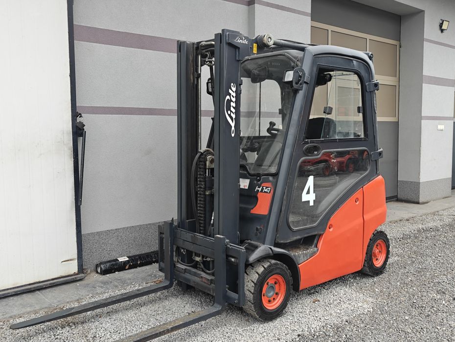 Wózek widłowy Linde H14 Lpg 1.4T Triplex 4.6m Ogrzewana Kabina