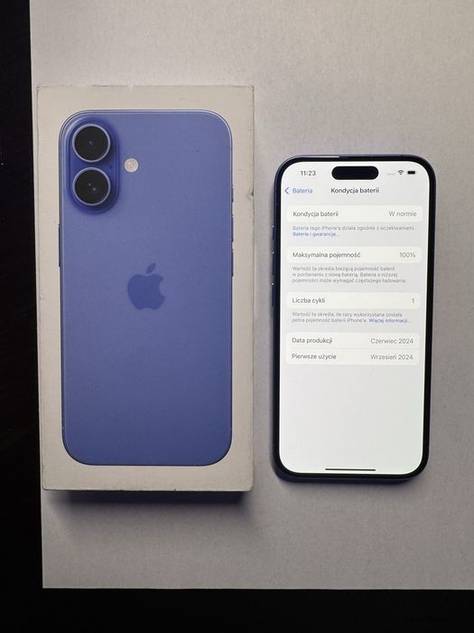 Iphone 16 128GB niebieski