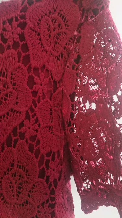 Piekna sukienka 42 z gipury na wesele komunie swieta