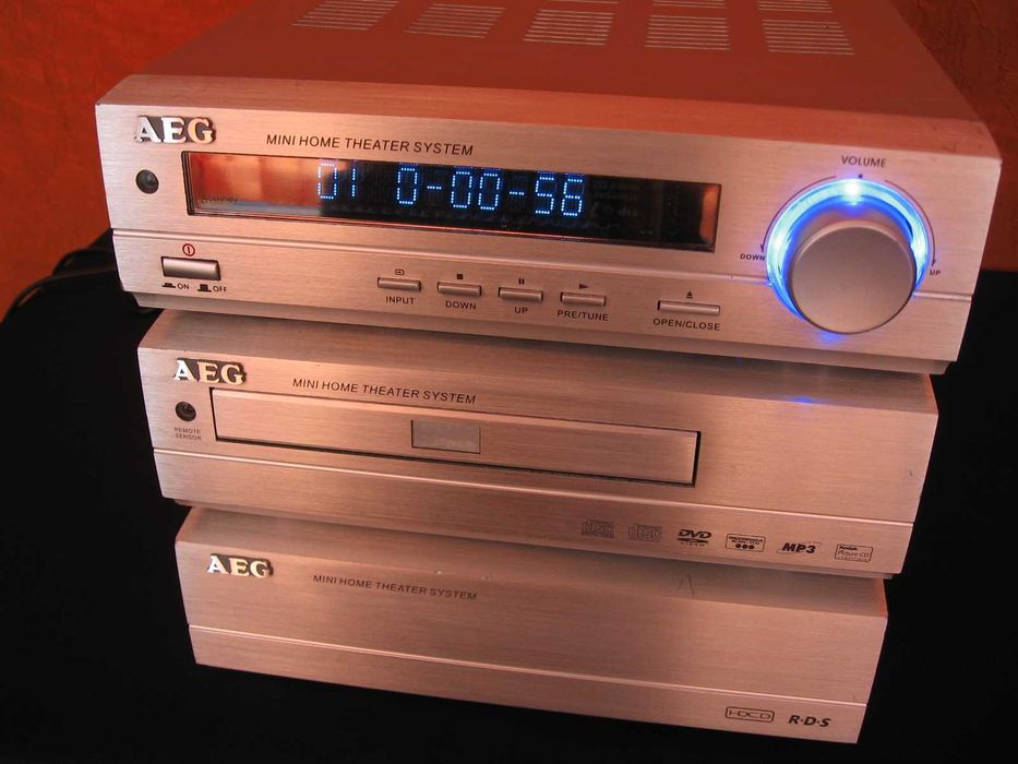AEG Wieża Wzmacniacz Amplituner+CD Tuner z RDS+DVD Mp3 końcówka mocy