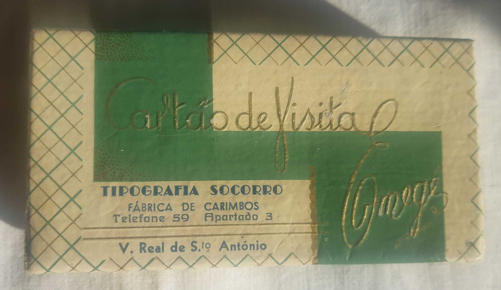 Antiga Caixa de Cartões de Visita