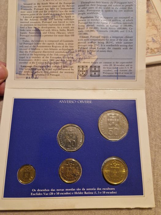 Conjunto de moedas anuais BNC  em carteira 1986