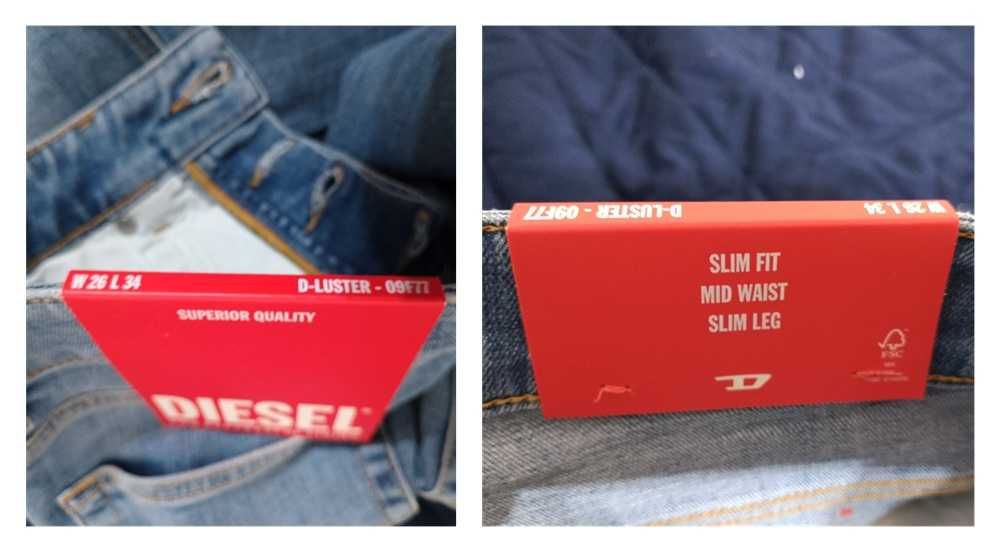 Diesel d-luster calças de ganga homem Tam 26W 34L