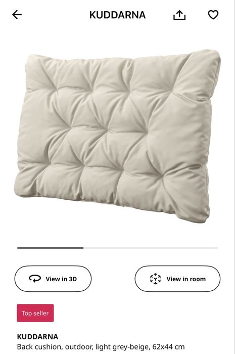 Almofadas (2) encosto exterior KUDDARNA