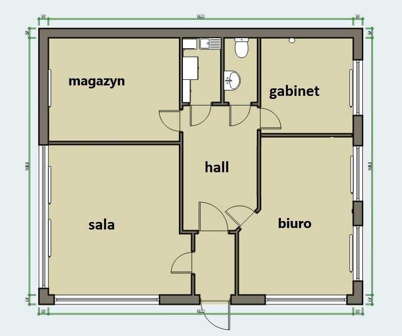 Lokal usługowy / biurowy - ul. Narbutta / róg Puławskiej. oficyna, 108 m2