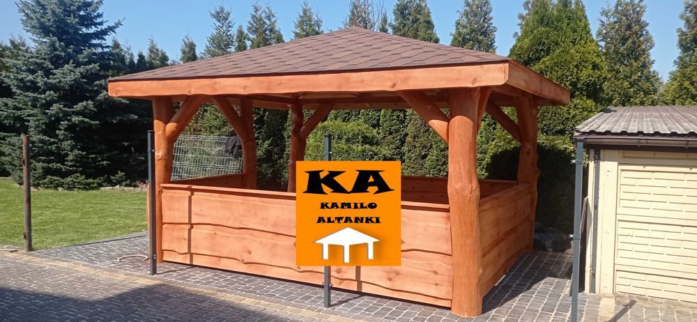 Altana ogrodowa na grubym balu