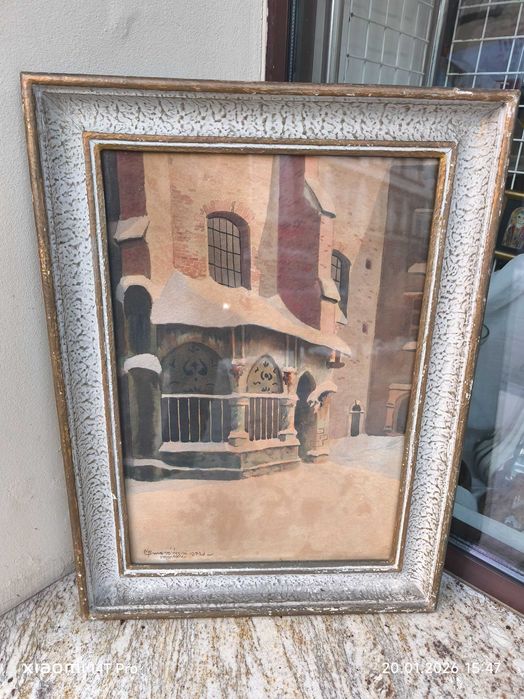 Stary Kraków -Akwarela -M.Szczerbiński