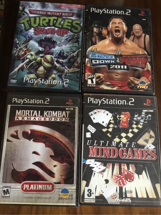 Большая колекция дисков с играми Playstation 2