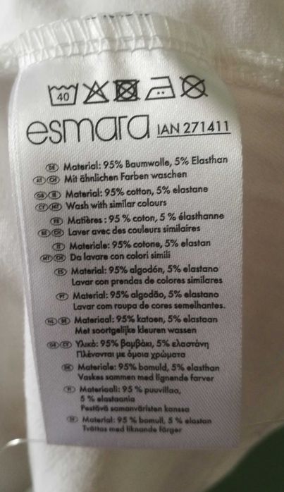 Top Esmara biały paski i czarny