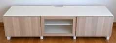 Móvel TV IKEA BESTÅ personalizado 180 cm – branco/carvalho