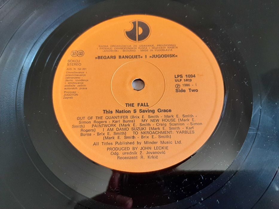 The Fall - This Nation's Saving Grace - Yugoslavia - Vinil LP