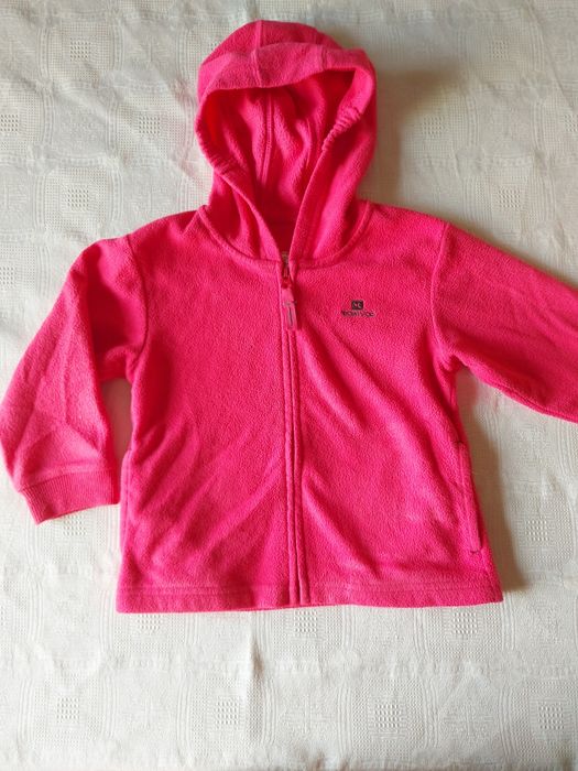Casaco capuz fuchia