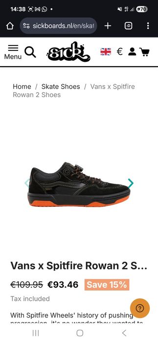 Ténis vans spitfire rowan 2