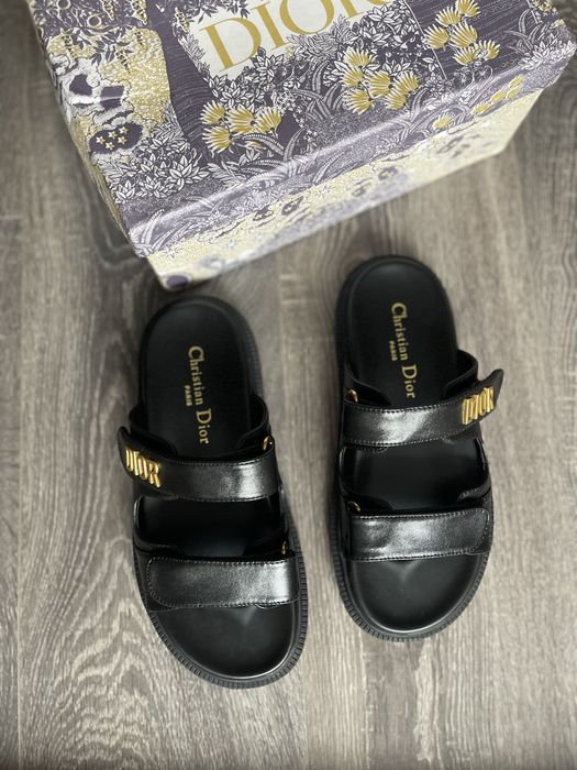 Шльопанці dior натуральна шкіра
