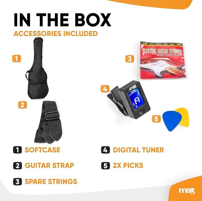 Kit guitarra eletrica Max Music