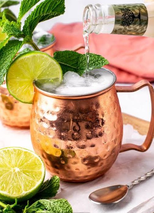Caneca  para cocktail Moscow Mule 50 cl - Cobre Martelado e Liso