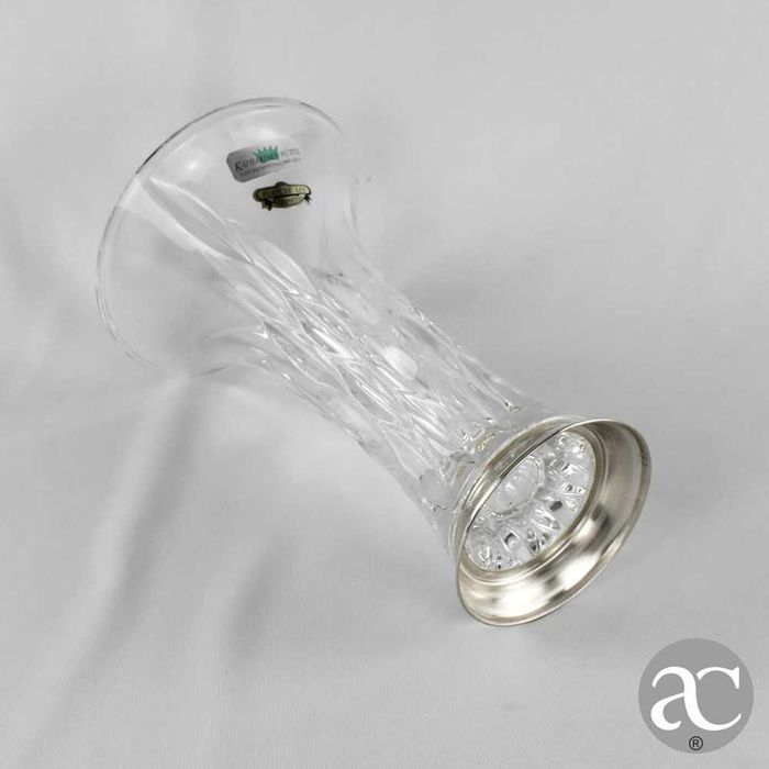 Jarra em cristal de chumbo Katharinen-Hütte com base em prata de lei 925