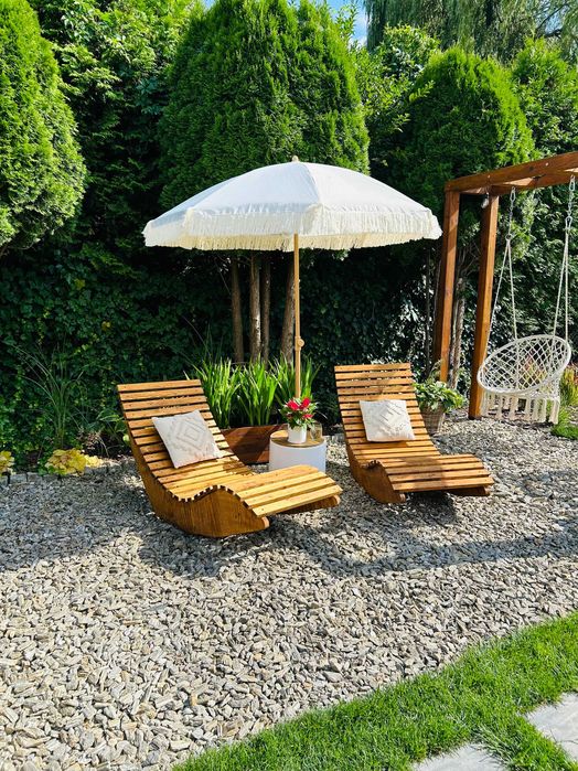 Leżak ogrodowy bujany, do strefy SPA, ogrodu, na taras | Wysyłka