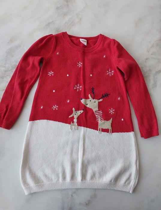 Новорічна сукня платье парчовое красное 4 - 5 лет в клетку шотландка