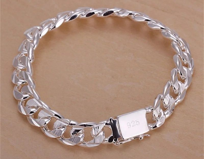 925 męska bransoletka 8mm pancerka