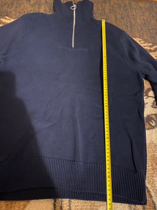 Sweter granatowy z suwakiem S, nowy z metką