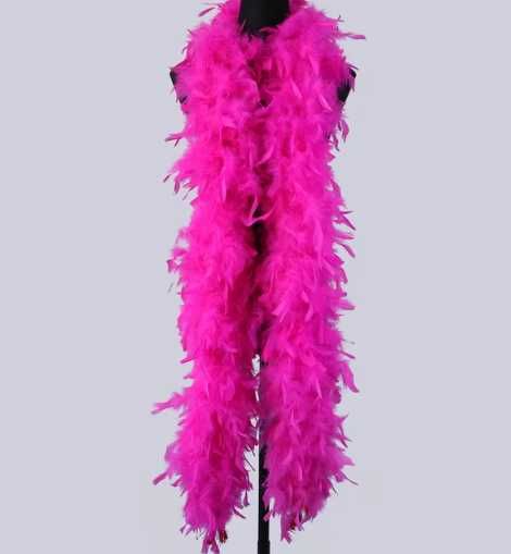 Boa szal fuksja z piór