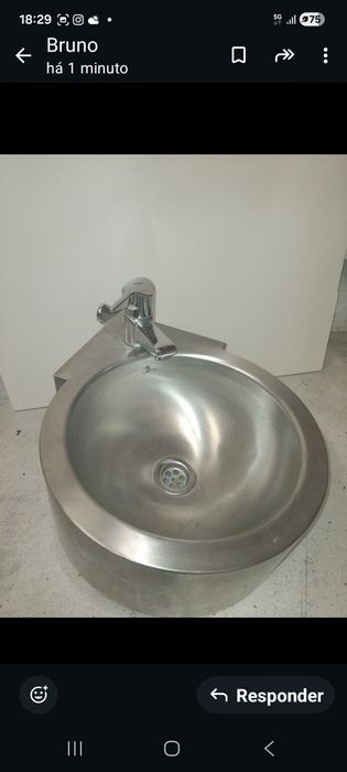 Lavatório canto inox