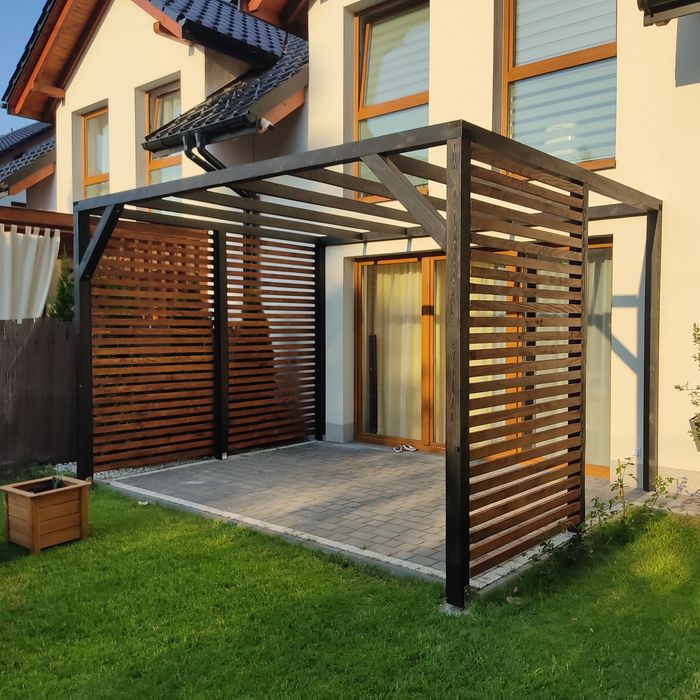 Wiata altanka pergola plac zabaw drewno aluminium