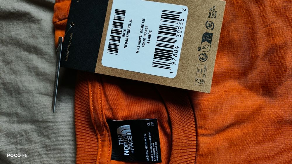 The North Face Agate pomarańczowy t-shirt rozm XL