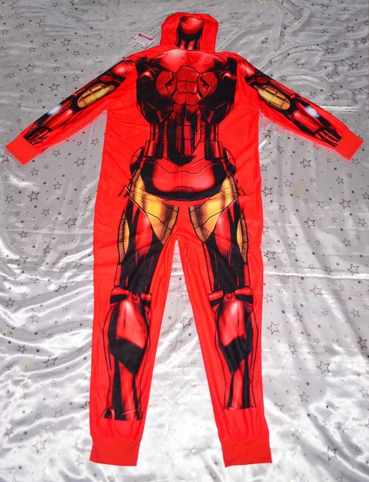 Новый кигуруми с капюшоном Marvel Железный человек пижама слип большой
