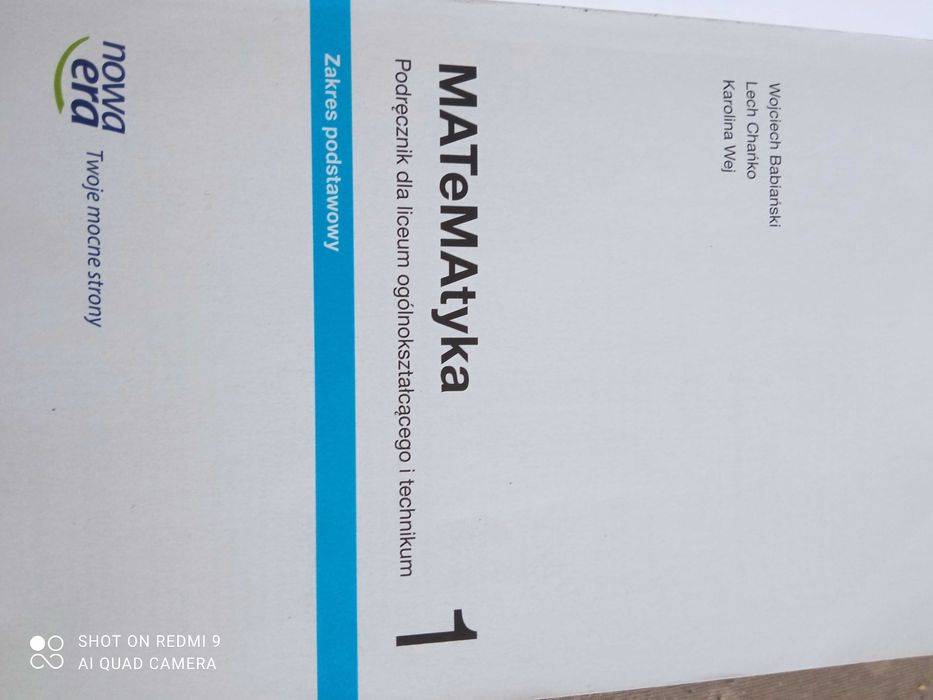 Podręcznik Matematyka 1 zakres podstawowy Nowa era