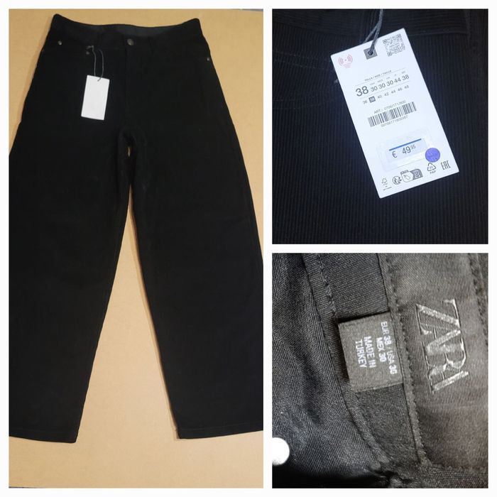 Нові стильні  вельветові штани Zara BALLOON, 38