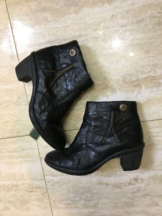 Rieker 37, 23,5 cm, skóra, ocieplone, elastyczna podeszwa
