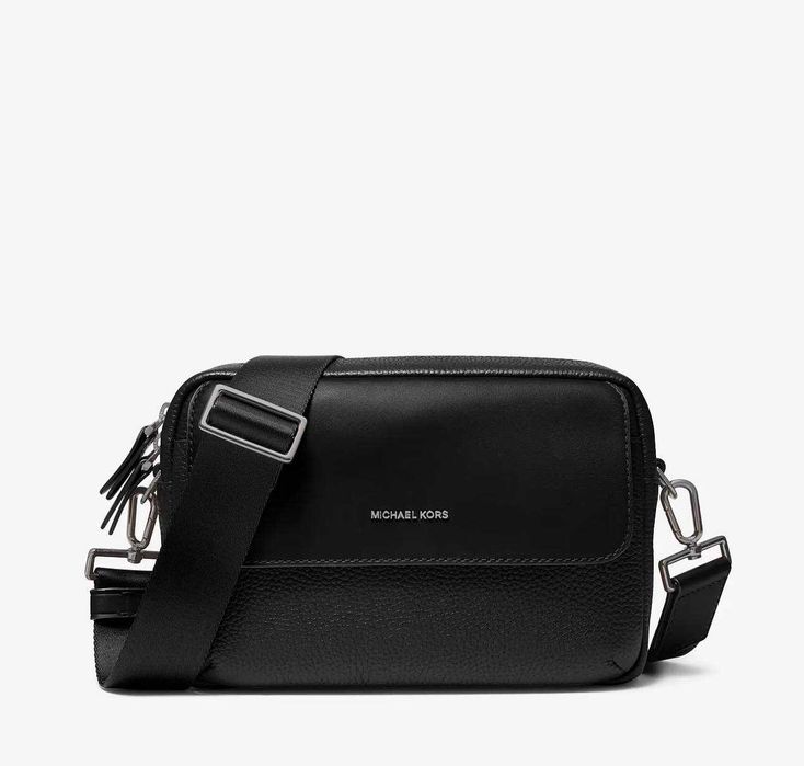 Сумка унісекс шкіряна Michael Kors Hudson Black