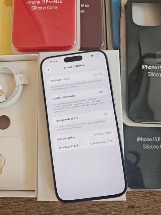 iPhone 15 Pro Max 6.7" 256GB Natural Titanium Aceito Retomas