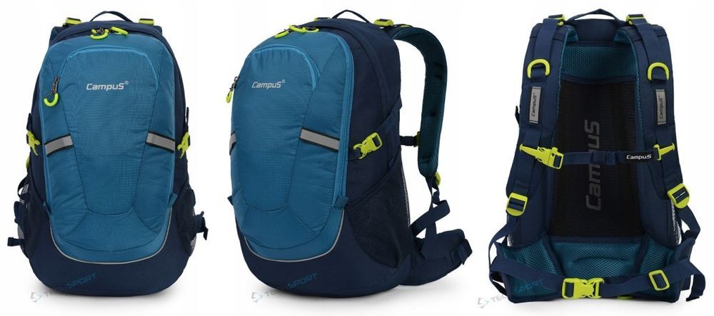 Wygodny Plecak Miejski Campus Horton 30L | Lekki Oddychający | Granatowy