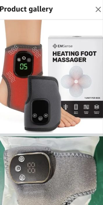 Масажер для ніг EMSense Heating Foot Massager з підігрівом реабілітація