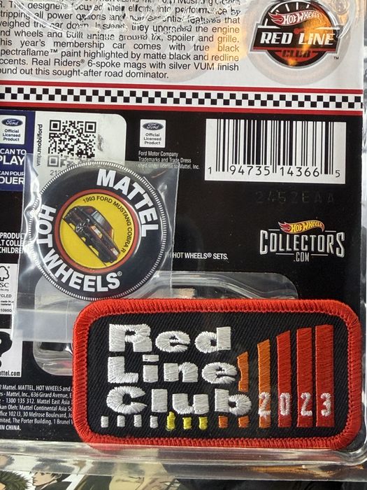 Hot Wheels - RLC - 1993 Ford Mustang Cobra R (Black)- BOX 23