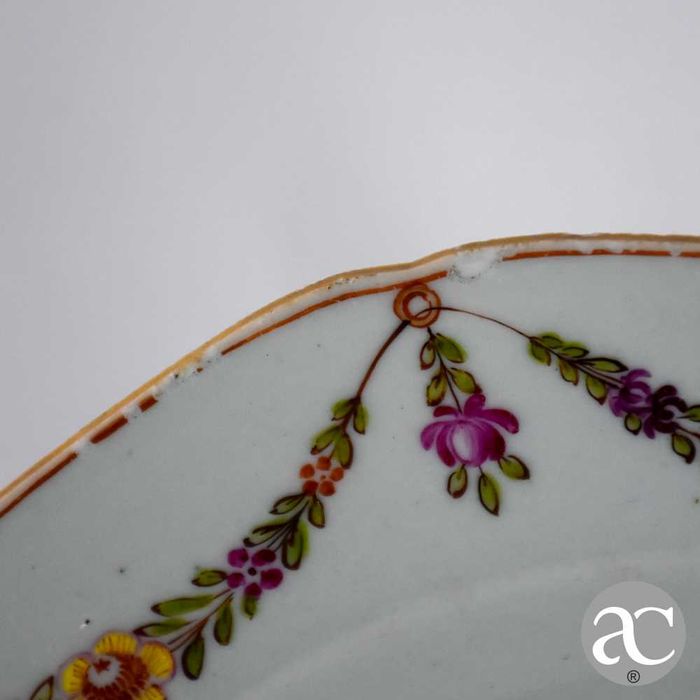 Prato octogonal, Família Rosa, Período Qianlong, séc. XVIII