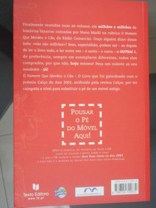 Livro Homem que Mordeu o Cão + CD - Nuno Markl